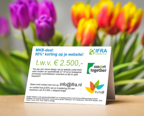 MKB-deal: vraag de voucher t.w.v. € 2.500,- aan voor aanpassingen aan je website!